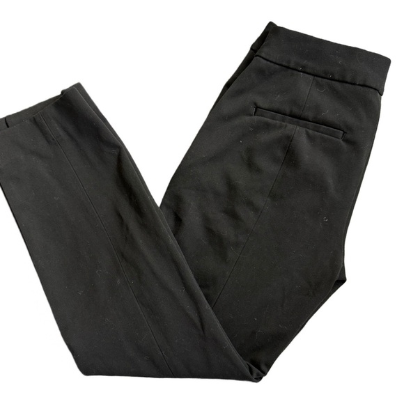 EXPRESS BLACK MID RISE COLUMNIST ANKLE DRESS PANTS WITH BUTTON EMBELLISHMENTS - Picture 6 of 10